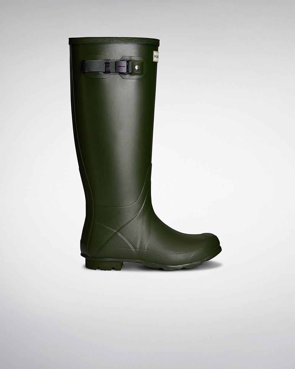 Womens Tall Rain Boots - Hunter Norris Field Neoprene Lined (56JLDCSUF) - Green